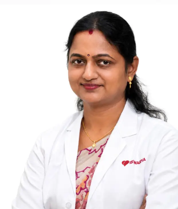 Dr. Sathiya S, obstetrician and gynaecologist at Iswarya Hospital Chennai